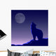 the wolf and the moon Wall Mural