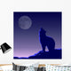 the wolf and the moon Wall Mural