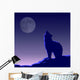 the wolf and the moon Wall Mural