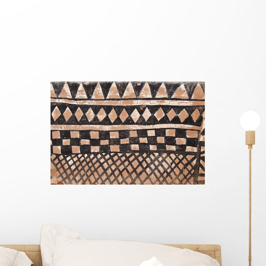Wall with african tribal painting Wall Mural