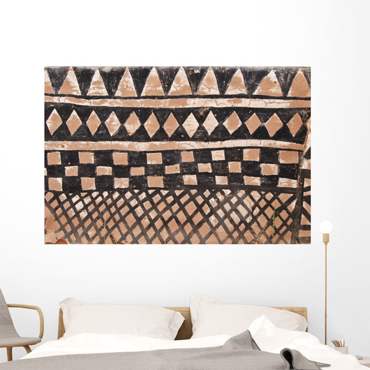 Wall with african tribal painting Wall Mural