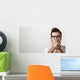 Shocked man covering his mouth with hands Wall Mural