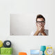 Shocked man covering his mouth with hands Wall Mural