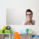 Shocked man covering his mouth with hands Wall Mural