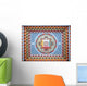 Tibetan mandala painting on monestery ceiling, Nepal Wall Mural