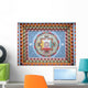 Tibetan mandala painting on monestery ceiling, Nepal Wall Mural