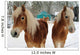Winter Horses Wall Mural