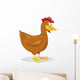 hen farm animal cartoon illustration Wall Decal