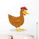 hen farm animal cartoon illustration Wall Decal