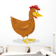 hen farm animal cartoon illustration Wall Decal