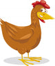 hen farm animal cartoon illustration Wall Decal