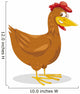 hen farm animal cartoon illustration Wall Decal