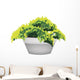 Illustration of Evergreen Plant in Flower Pot Wall Decal