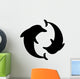 Pair of Dolphins Wall Decal