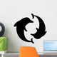 Pair of Dolphins Wall Decal