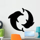 Pair of Dolphins Wall Decal
