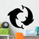 Pair of Dolphins Wall Decal