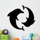 Pair of Dolphins Wall Decal