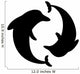 Pair of Dolphins Wall Decal