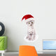santa hat cat Wall Decal