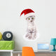 santa hat cat Wall Decal