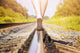 railroad rail feet Wall Mural