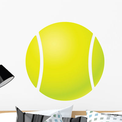 Tennis Ball Wall Decal shown on a wall