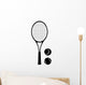 Tennis Racket and ball Wall Decal