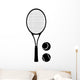 Tennis Racket and ball Wall Decal