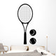 Tennis Racket and ball Wall Decal