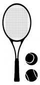 Tennis Racket and ball Wall Decal