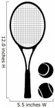 Tennis Racket and ball Wall Decal