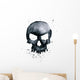Watercolor skull Wall Decal