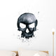 Watercolor skull Wall Decal