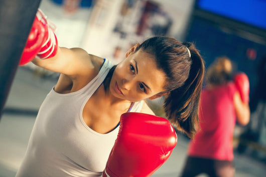 Female Boxer At Training Wall Mural