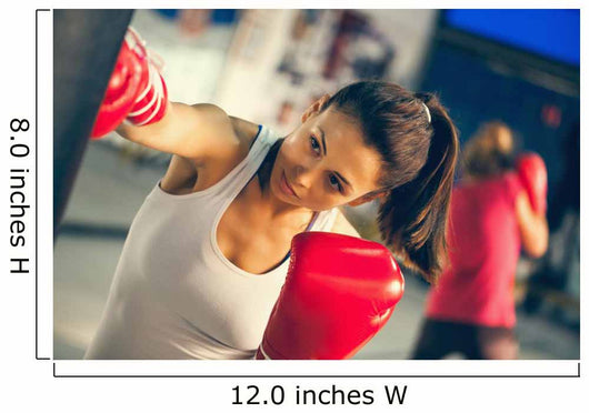 Female Boxer At Training Wall Mural