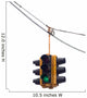 Green traffic light hanging from a cable, isolated on white. Wall Decal