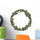 Floral Christmas Wreath Wall Decal
