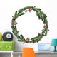 Floral Christmas wreath Wall Decal