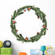 Floral Christmas wreath Wall Decal