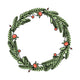 Floral Christmas wreath Wall Decal