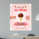Chocolate ice cream Wall Decal