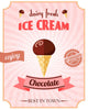 Chocolate ice cream Wall Decal