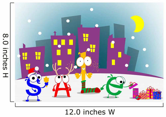Fun cartoon letters announcing discount. Vector eps 10 Wall Mural