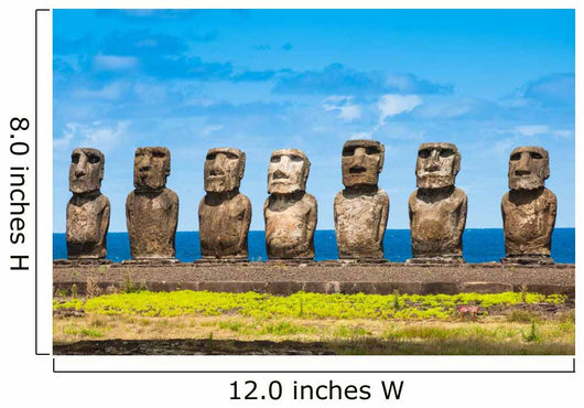 Moais in Ahu Tongariki, Easter island (Chile) Wall Mural