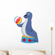 Cute circus seal playing a ball Wall Decal