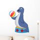 Cute circus seal playing a ball Wall Decal
