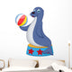Cute circus seal playing a ball Wall Decal