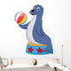 Cute circus seal playing a ball Wall Decal