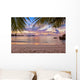 Seychelles tropical beach at sunset Wall Mural